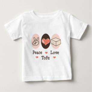 T-tröja för baby för fredkärlekTofu T-shirt