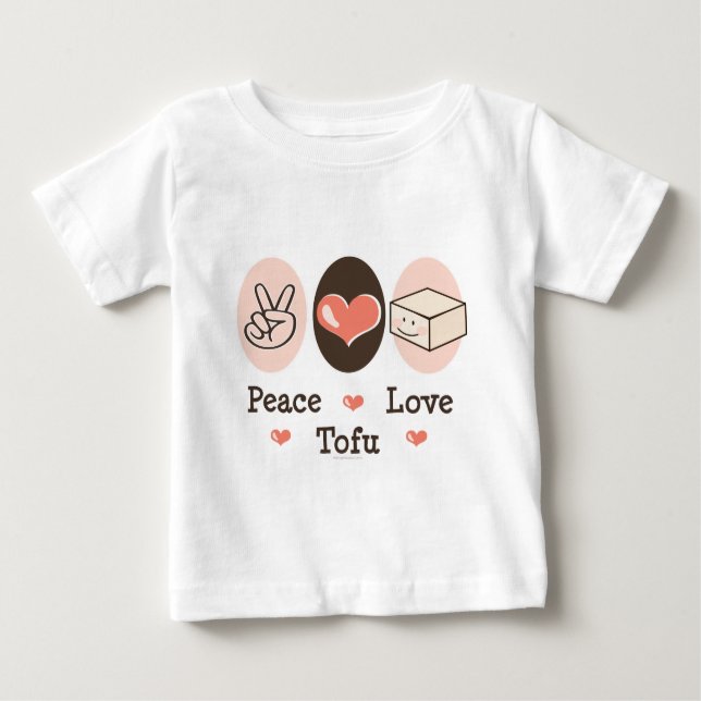 T-tröja för baby för fredkärlekTofu T-shirt (Framsida)