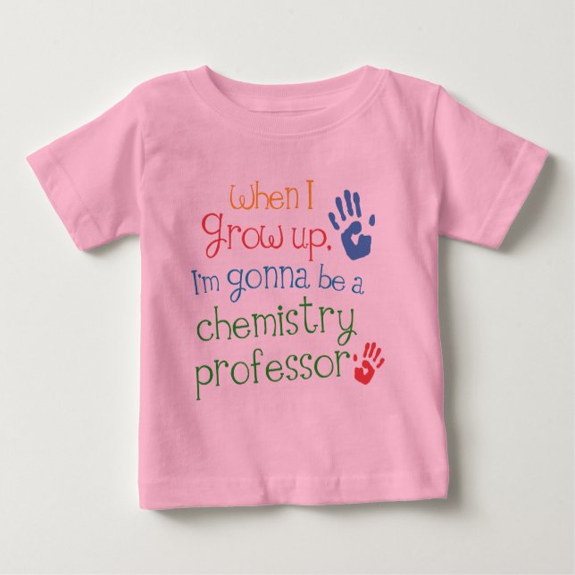 T-tröja för baby för kemiprofessor (framtid) tee shirt (Framsida)