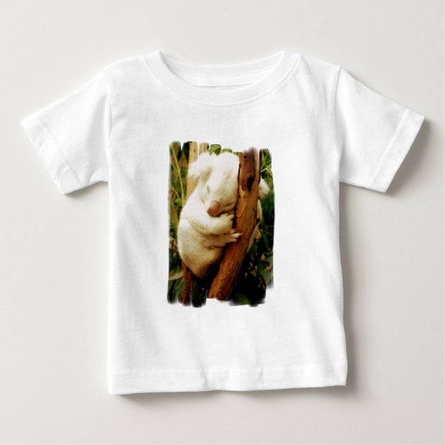 T-tröja för baby för vitKoalabjörn T Shirt (Framsida)
