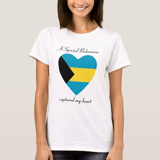 T-tröja för Bahamas flaggaälskling Tee Shirt (Framsida)