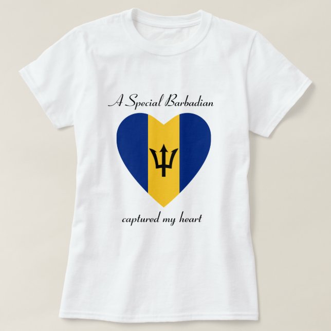 T-tröja för Barbados flaggaälskling Tröja (Design framsida)