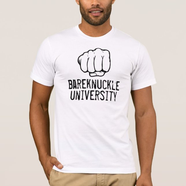 T-tröja för Bareknuckle universitetenOne-two T-shirt (Framsida)