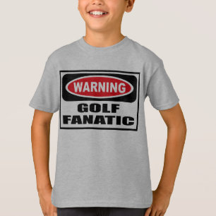 T-tröja för barn för varningsGOLF FANATISK Tröja
