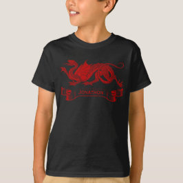 T-tröja för barnpersonligdrake t-shirt