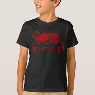 T-tröja för barnpersonligdrake t-shirt