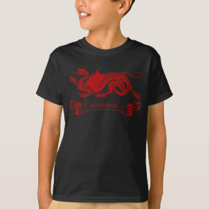 T-tröja för barnpersonligdrake tee