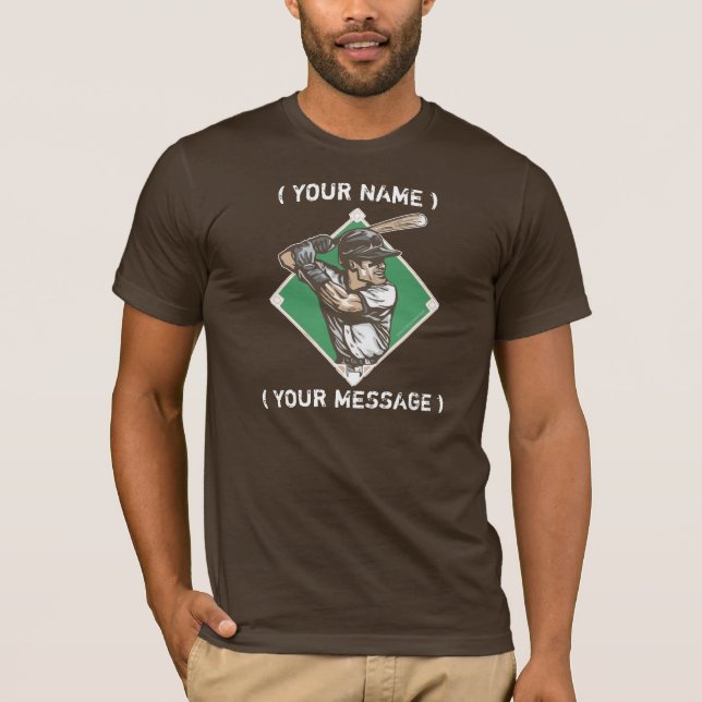 T-tröja för baseballsmetanpassade tee (Framsida)