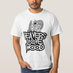T-tröja för bäverkärlekträ t-shirt
