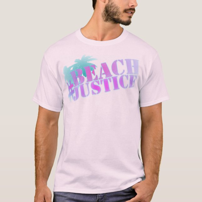 T-tröja för #BEACHJUSTICE70-talThrowback T-shirt (Framsida)