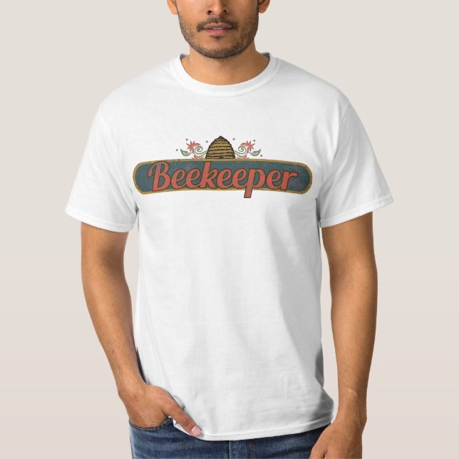 T-tröja för Beekeepervintagestil Tee (Framsida)