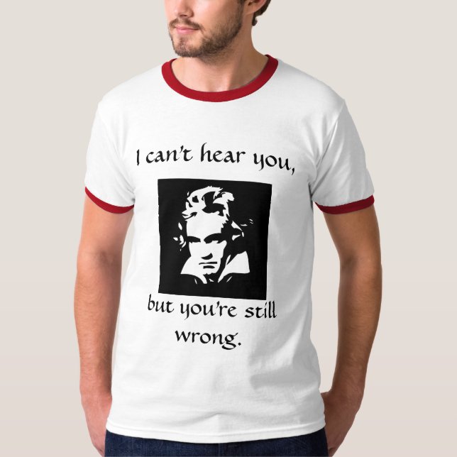 T-tröja för BeethoveninställningRinger T-shirt (Framsida)