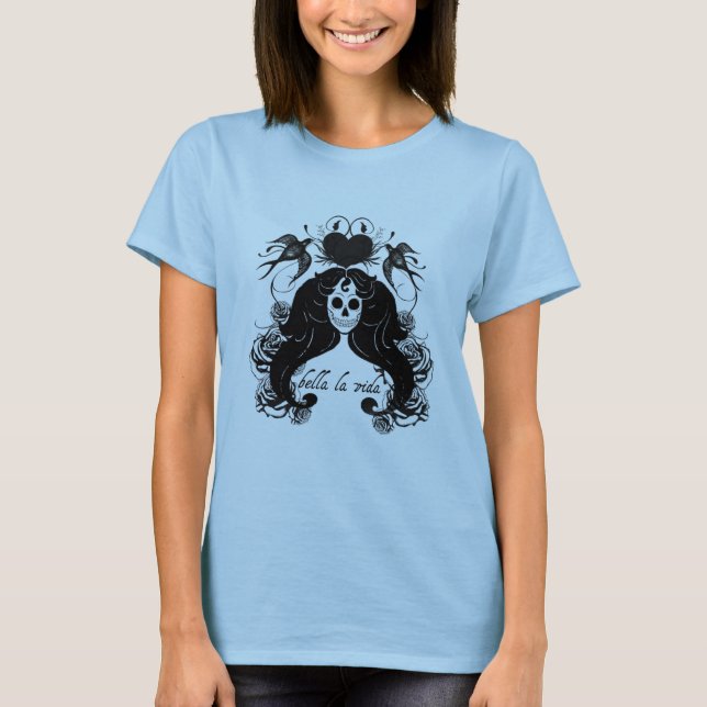 T-tröja för Bella laVida skelett- tatuering Tee (Framsida)