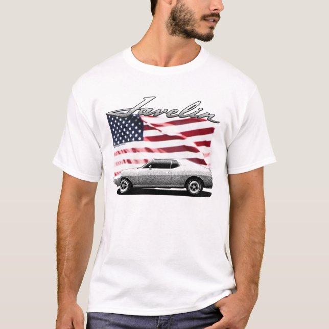 T-tröja för bil för muskel för AMC-Javelin AMX T-shirt (Framsida)