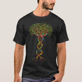 T-tröja för biologi för DNA-trädgenetik färgrik T Shirt