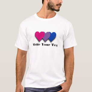 T-tröja för Bisexualitypridehjärtor T Shirt
