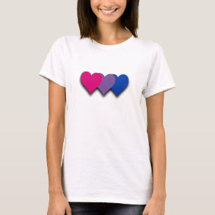 T-tröja för Bisexualitypridehjärtor Tee Shirt