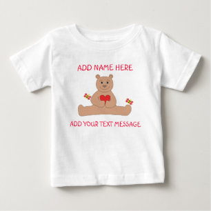 T-tröja för björnvalentinspädbarn t-shirt