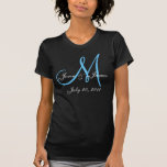 T-tröja för blått & för vit för t-shirt<br><div class="desc">T-tröja för elegant för Monogrambröllopmeddelande. Litet men eleganten långt som dokumenterar ditt bröllop med dina initialt,  namn och som daterar i den bästa vänstersidan,  tränga någon av skjortan. Du kan välja färgerna och naturligtvis för att skräddarsy med din personliga information.</div>
