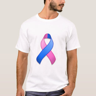 T-tröja för blått- och rosamedvetenhetband tee shirt