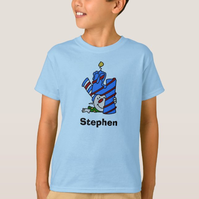 T-tröja för blåttclown4e födelsedagen tee shirt (Framsida)