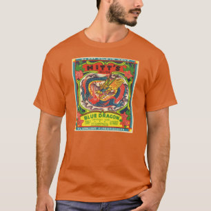 T-tröja för blåttdrakeetikett t shirt