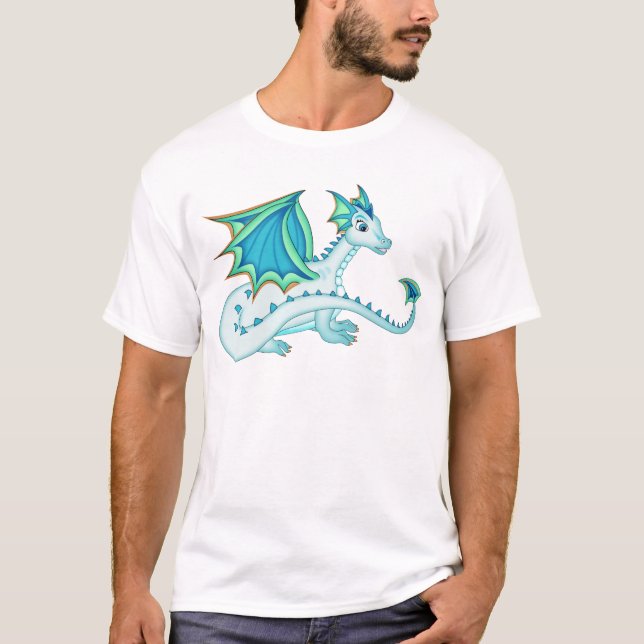 T-tröja för blåttisdrake t-shirt (Framsida)