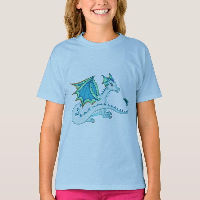 T-tröja för blåttisdrake tee shirt (Framsida)