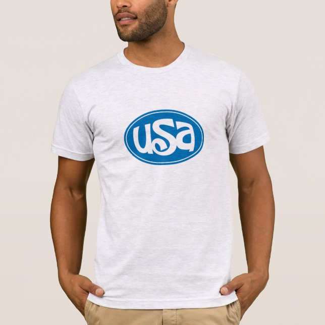 T-tröja för blåttUSA logotyp T Shirt (Framsida)