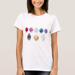 T-tröja för Bling Bling Rhinestonediamant T Shirt
