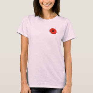 T-tröja för blomma för vallmo för Kanada minnedag Tee Shirt