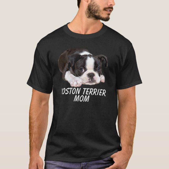 T-tröja för Boston Terriermamma T Shirt (Framsida)