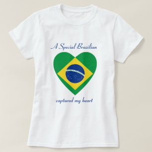 T-tröja för Brasilien flaggaälskling Tröja