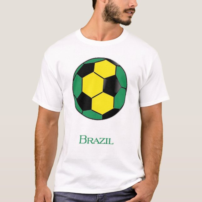 T-tröja för Brasilien vmfotboll Tee Shirt (Framsida)