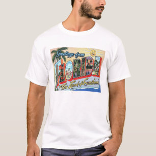 T-tröja för brev för Florida vintage scenisk T Shirt