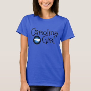 T-tröja för bristning för Carolina flickablått T-shirt