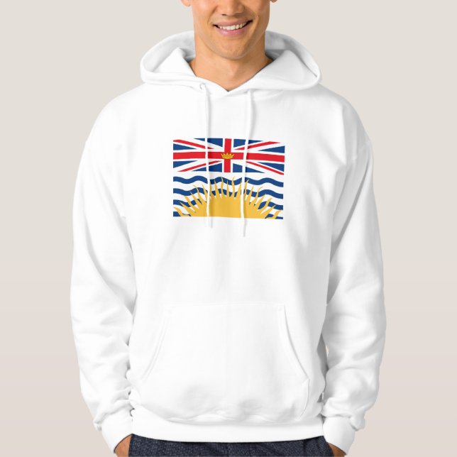 T-tröja för British Columbia flaggaskjorta Tröja Med Luva (Framsida)