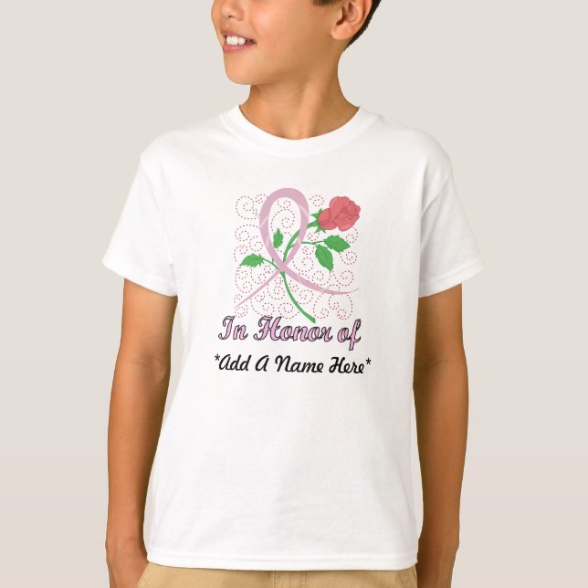 T-tröja för bröstcanceranpassadebarn tee shirt (Framsida)