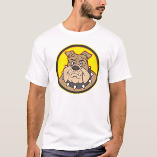T-tröja för bulldoggtecknadlogotyp t-shirt