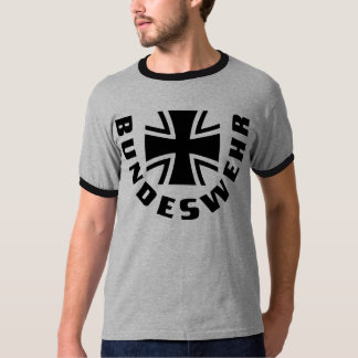 T-tröja för Bundeswehr Kreuz Schwarz svartkor Tee Shirt