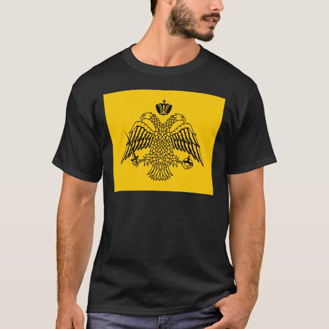 T-tröja för Byzantineväldeflagga T Shirt (Framsida)