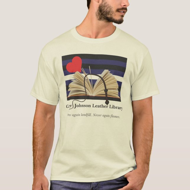 T-tröja för Carter/Johnson läderbibliotek Tröja (Framsida)