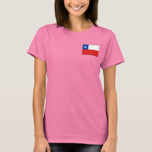 T-tröja för Chile flagga- och kartadk Tee