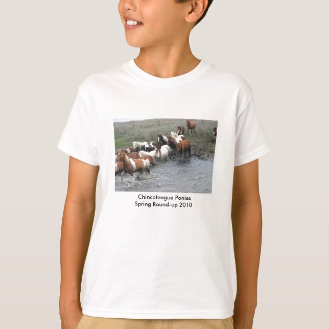 T-tröja för Chincoteague ponnyungdom Tee Shirt (Framsida)