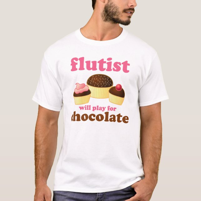 T-tröja för chokladflöjtspelare t-shirt (Framsida)