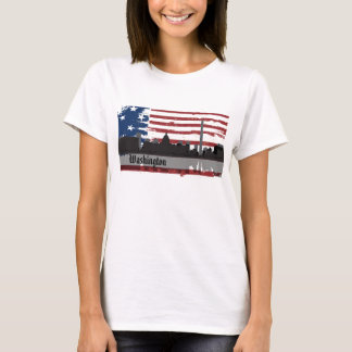T-tröja för CityScape för städer för Washington T Shirt