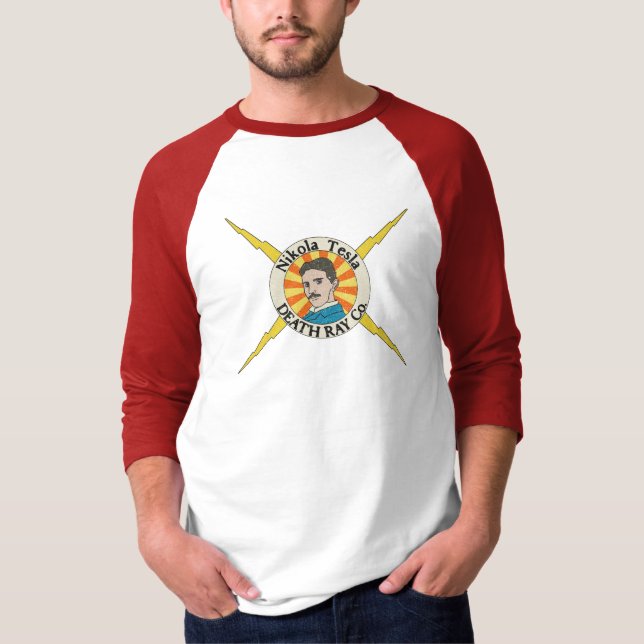 T-tröja för Co. för Nikola Tesla dödstråle Tee Shirt (Framsida)