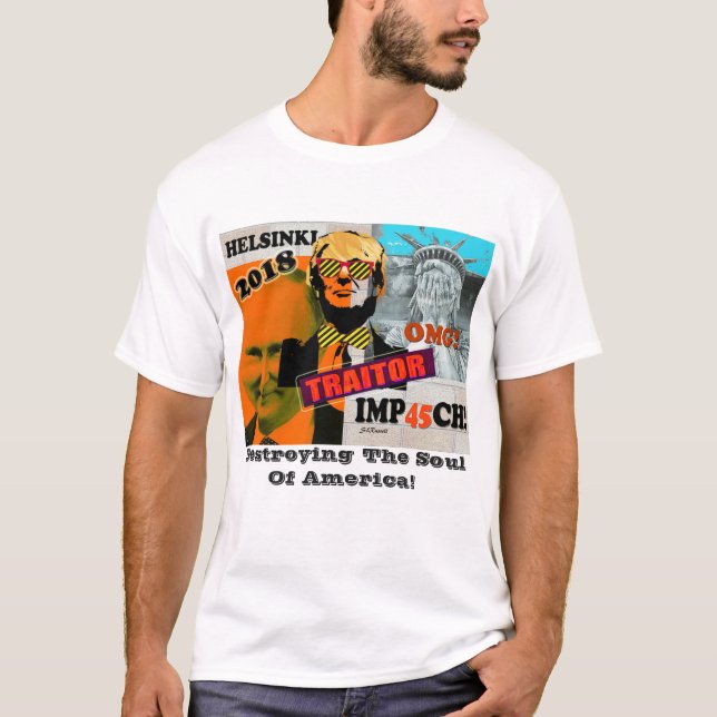 T-tröja för Collage för trumfPutin Helsingfors T Shirt (Framsida)