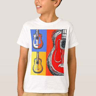 T-tröja för Colorblock gitarrungar Tröja