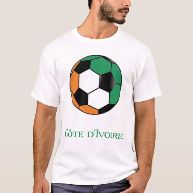 T-tröja för Cote D Ivoire vmfotboll Tee (Framsida)